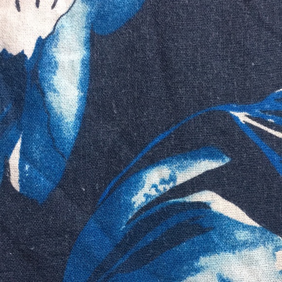 Julie Mitchell | Blue Linen Floral Skirt - Picture 5 of 6